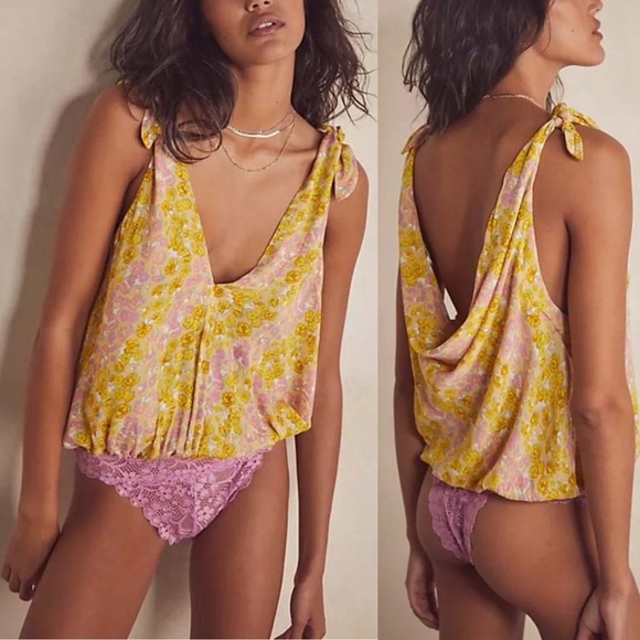 Intimately Free People Bare It All Lace Thong Bodysuit - Picture 4 of 6